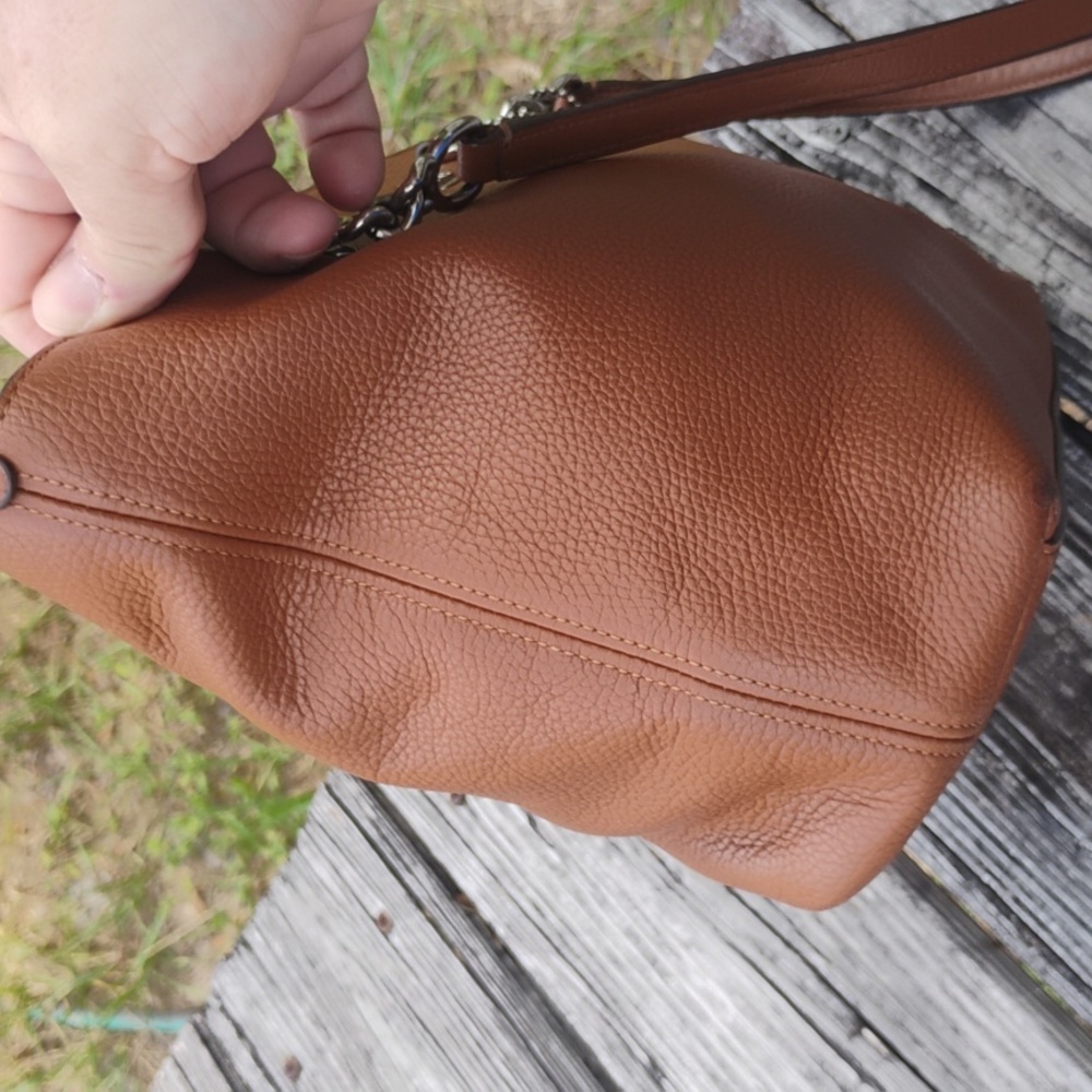 🍍Coach Sophia Tote In Tan/Brown Pebbled Leather - Picture 7 of 16